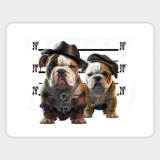 Bulldog Usual Suspect Father & Son Magnet